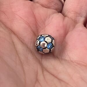 Retired Pandora Soccer Ball Charm with Blue CZ’s ⚽️💙